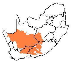The distribution of Nama Karoo in southern Africa
