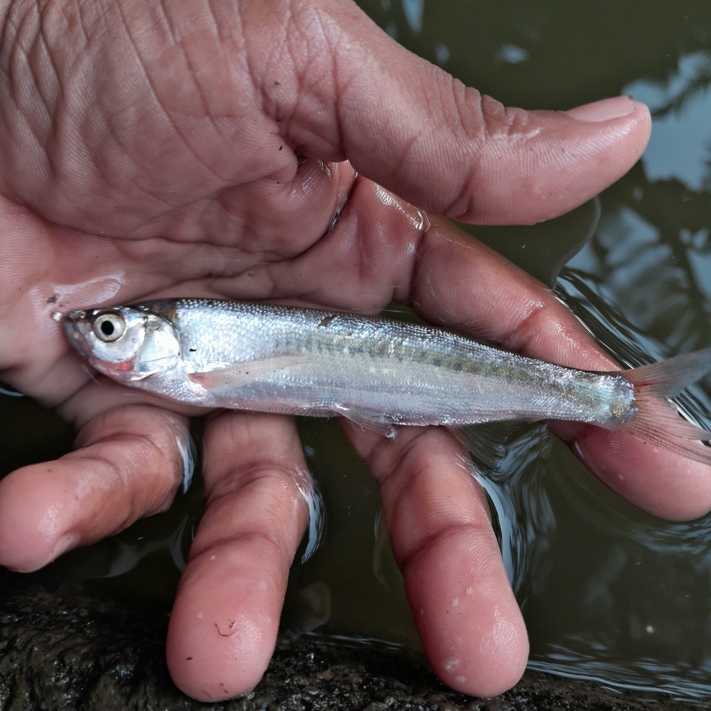 Large razorbelly minnow (Salmostoma bacaila) — Cyprinidae