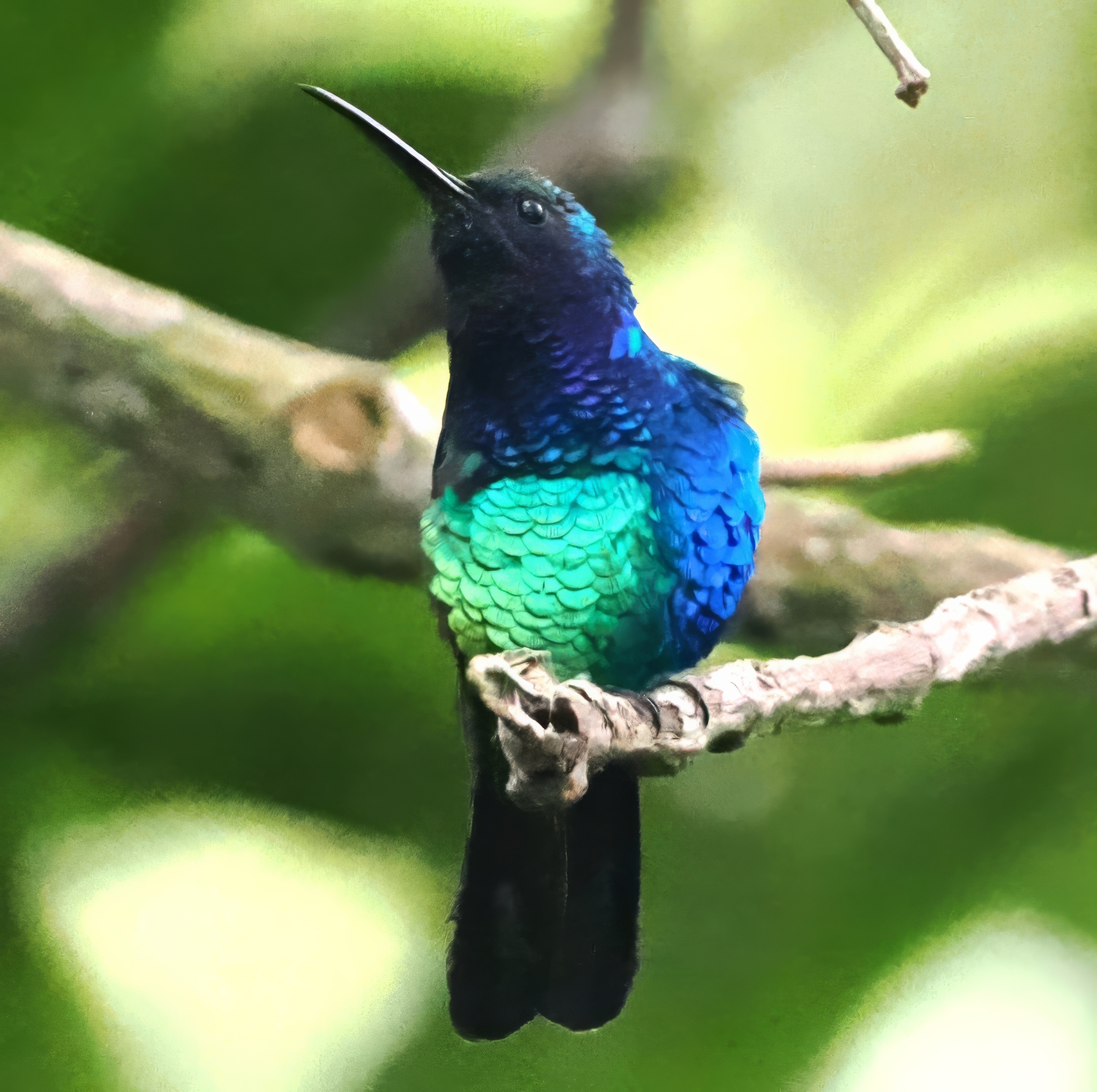Santa Marta Sabrewing (Campylopterus phainopeplus), photo 2